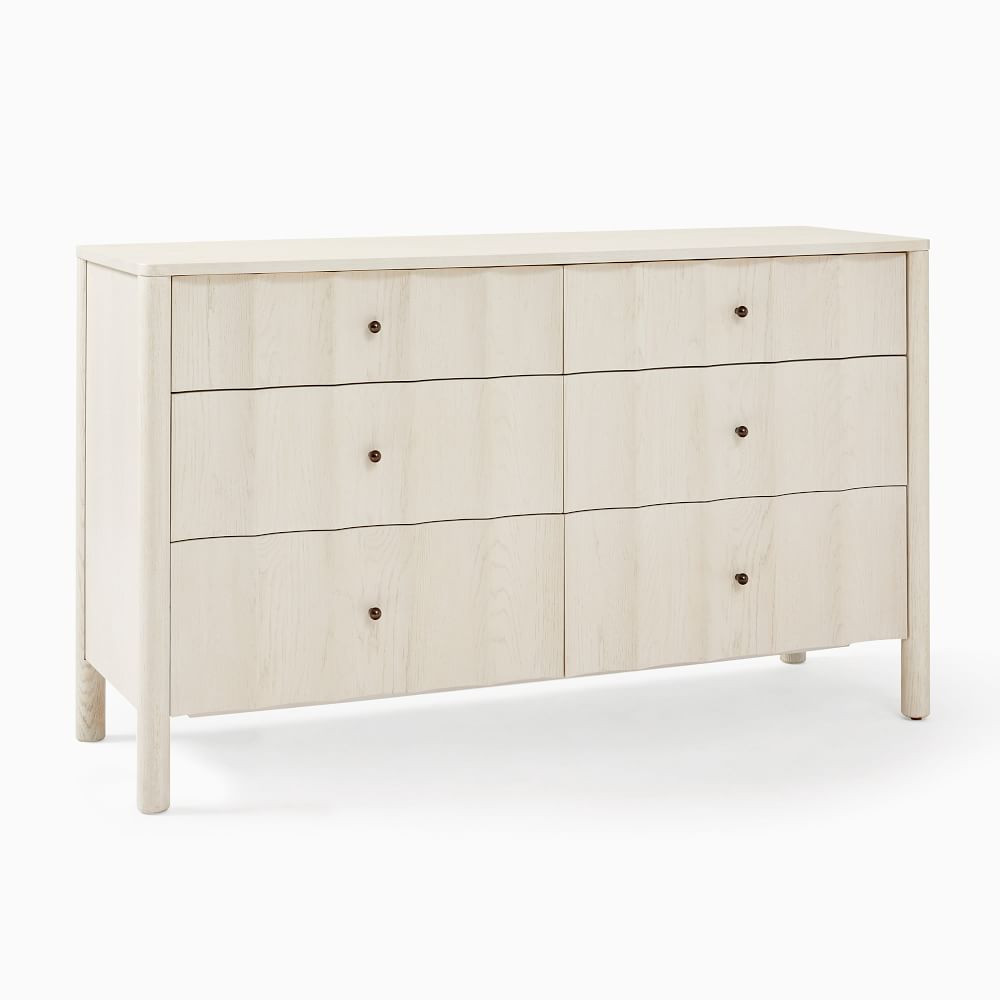 SSS Scalloped 6 Drawer Dresser, Bleached Bone, WE Kids | West Elm (US)