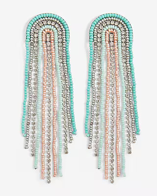 Beaded Rainbow Drop Earrings | Express