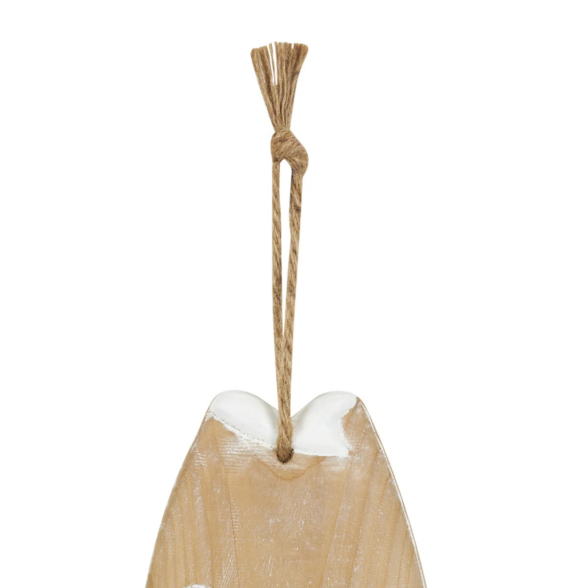 Wood Fish Brown Wall Decor with White Stripes and Hanging Rope Set (Set of 2) | Wayfair North America