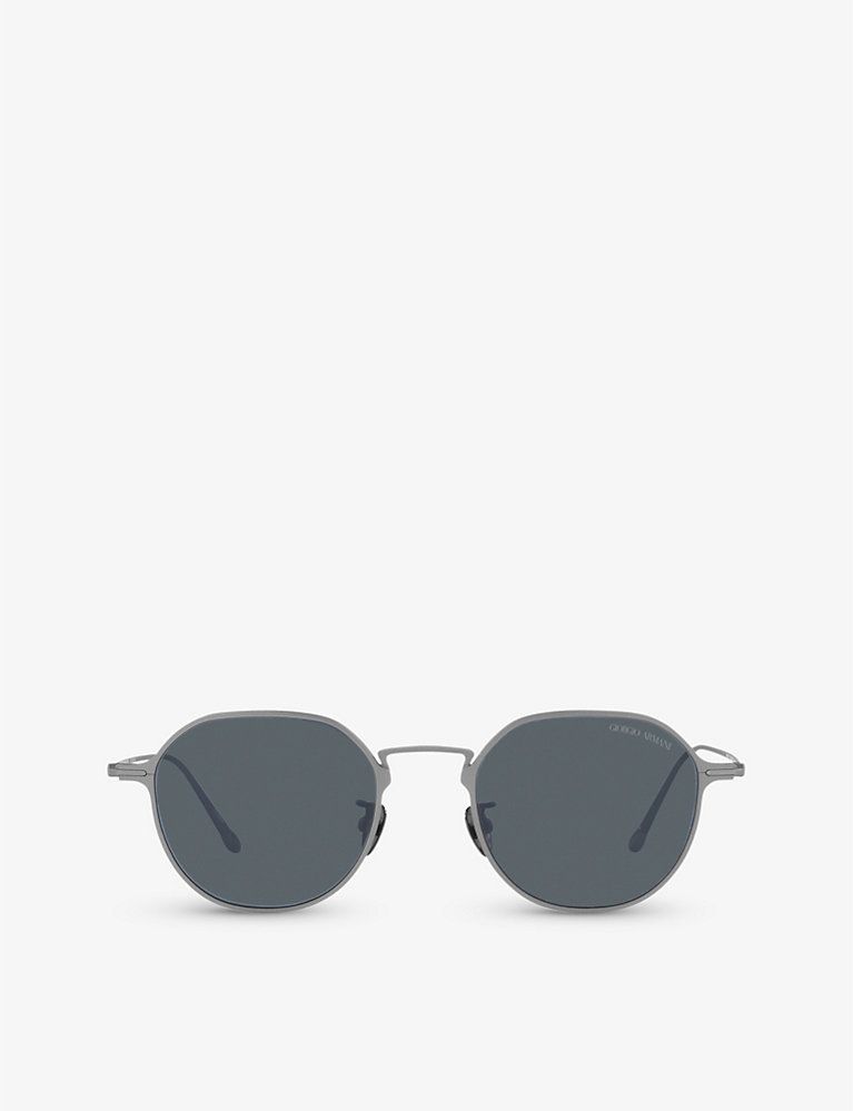 AR6138T pillow-frame titanium sunglasses | Selfridges