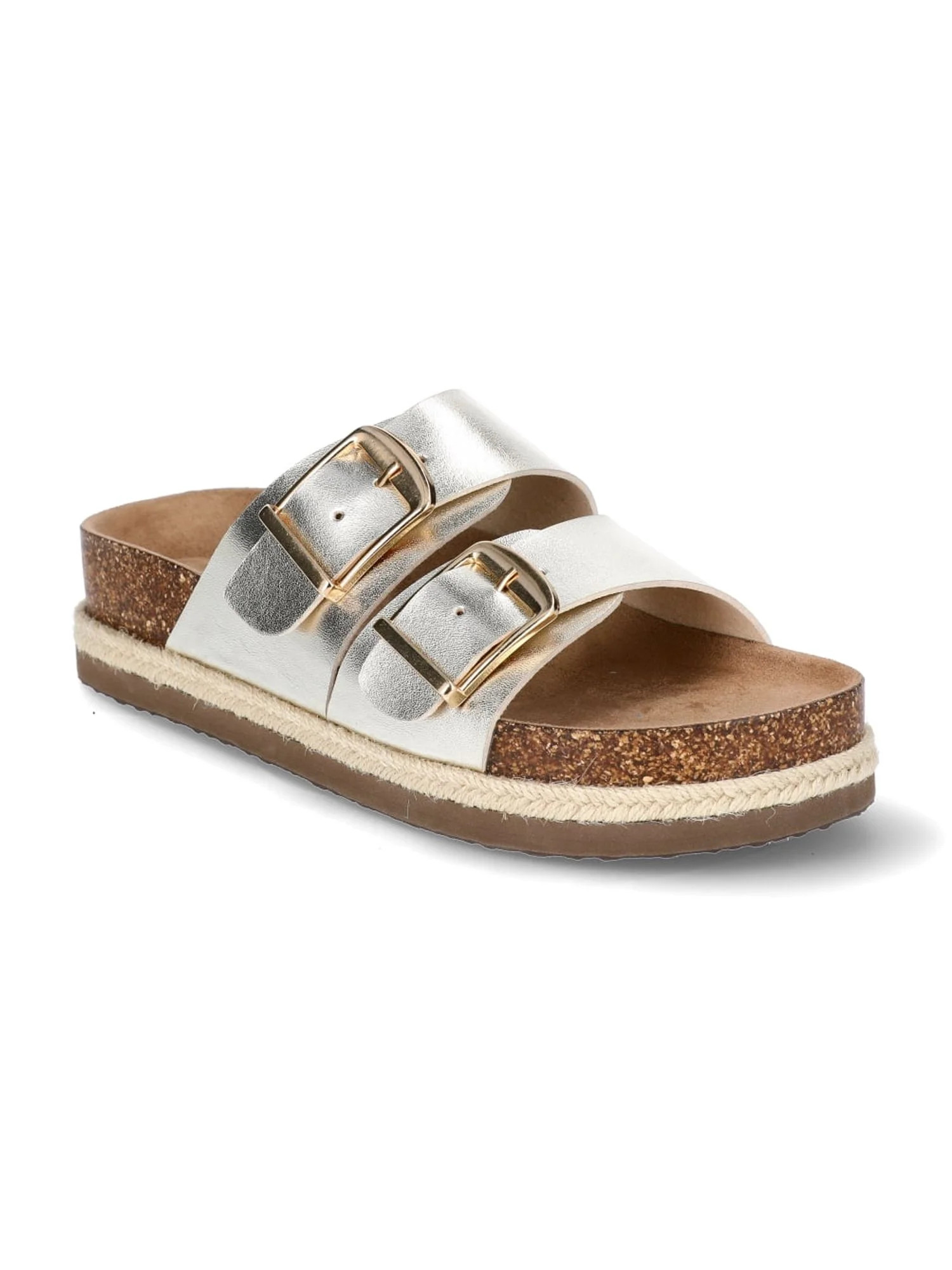 Time and Tru Women's Platform Footbed Slide Sandals | Walmart (US)