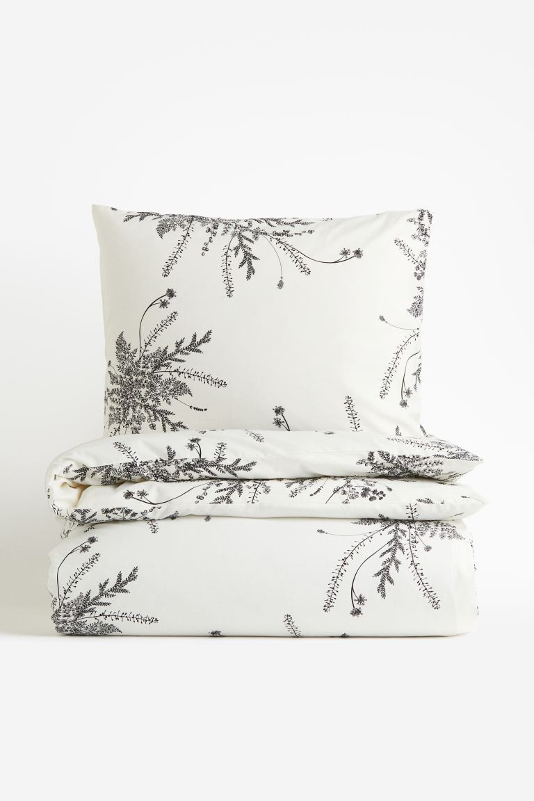 Patterned Twin Duvet Cover Set | H&M (US + CA)