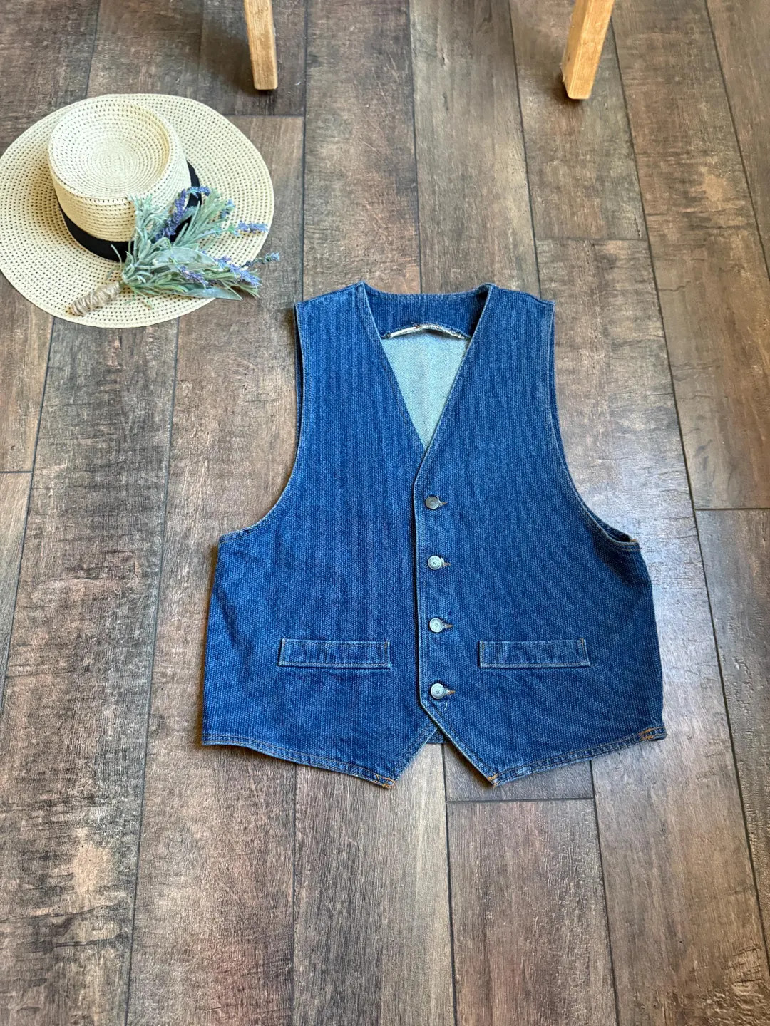 Vintage Soft Denim Vest - Size Medium - 100% Cotton - Jean Vest - Etsy | Etsy (US)