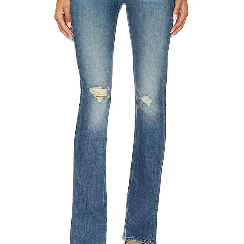 Mother Denim High Waisted Runaway Slice Heel Jeans In Morning Chores - Blue | Verishop