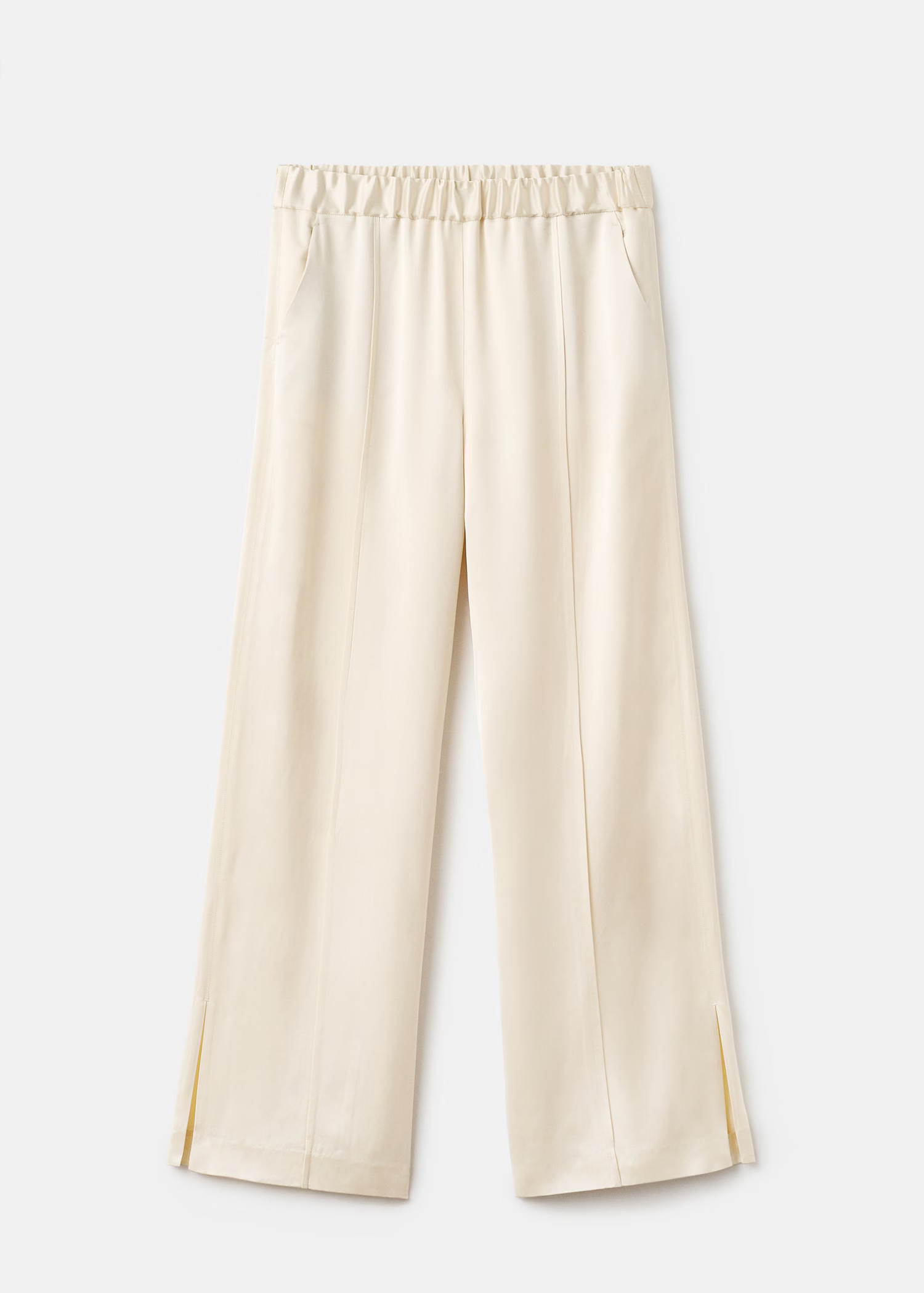 Satin pants with side openings | Mango (US/MX/AU)