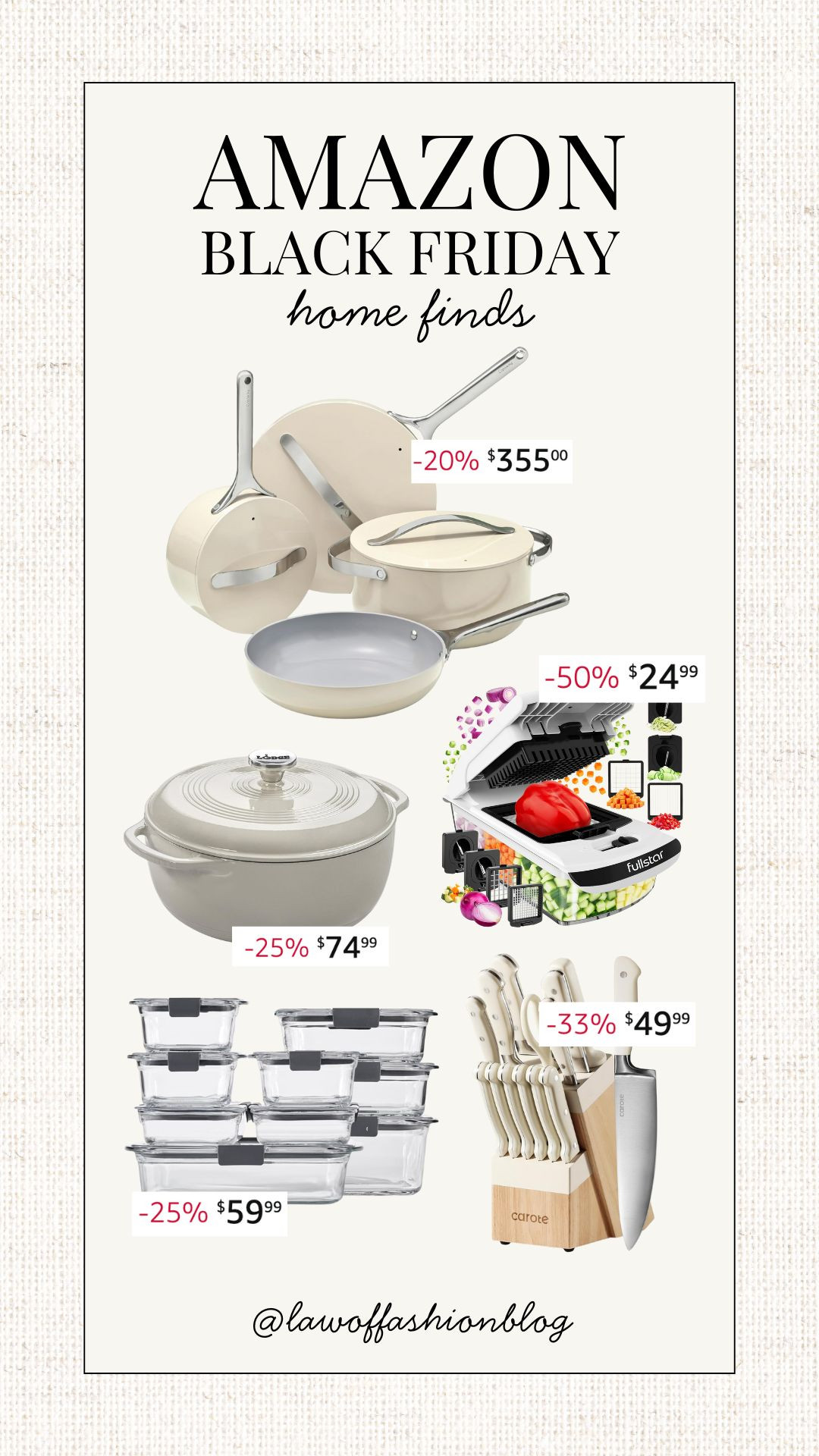 Amazon Black Friday home finds! Kitchen essentials, knife set, Caroway cookware set, lodge dutch over, food storage, must-haves, on sale, Christmas gifting, holiday gifts 

 #LTKCyberWeek #LTKHome #LTKSaleAlert