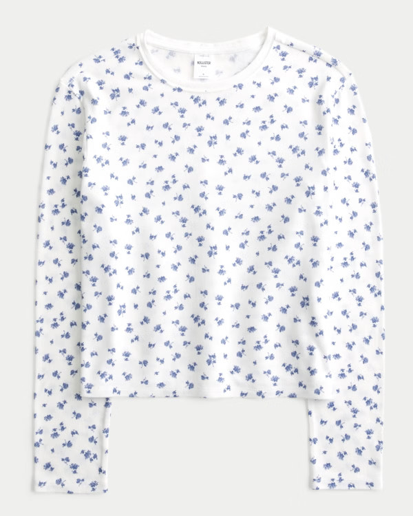 Cozy Long-Sleeve Pajama Shirt | Hollister (US)