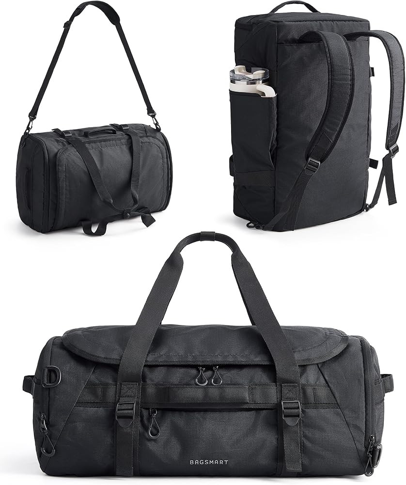 BAGSMART 4-IN-1 Duffle Bag for Travel, 40L Travel Bag Gym Duffle, TSA Carry on Backpack with Shoe... | Amazon (US)