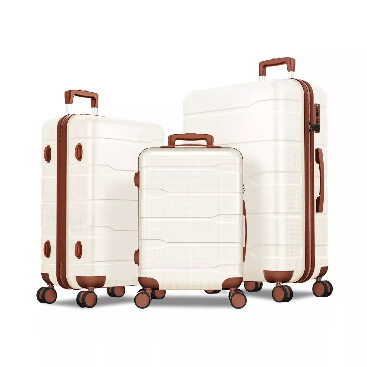 SKONYON 3 Piece Luggage Sets with TSA Lock Hardcase Suitcase Sets with Spinner Wheels | Target