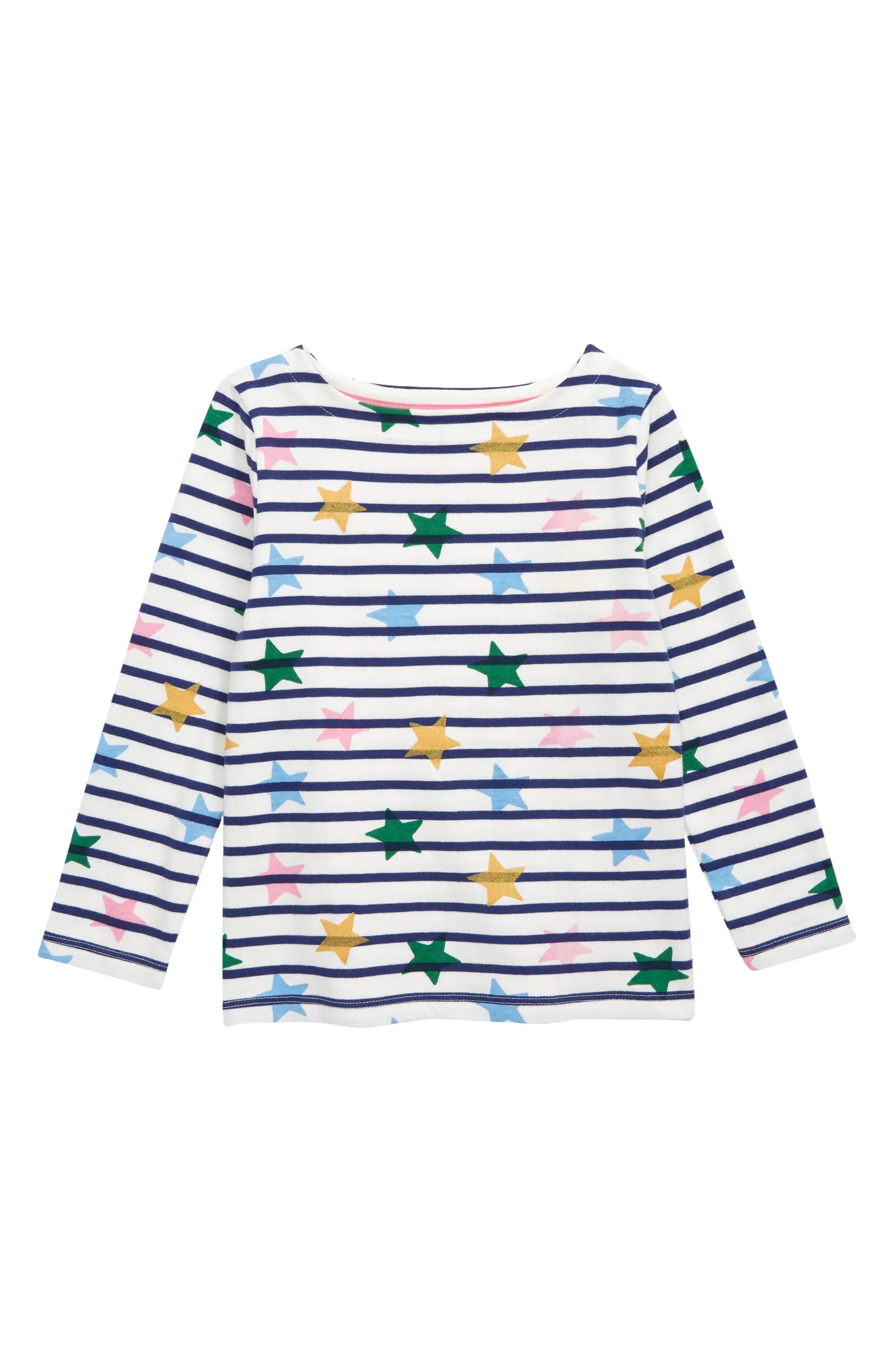 Mini Boden Kids' Everyday Breton Stripe Cotton T-Shirt | Nordstrom | Nordstrom