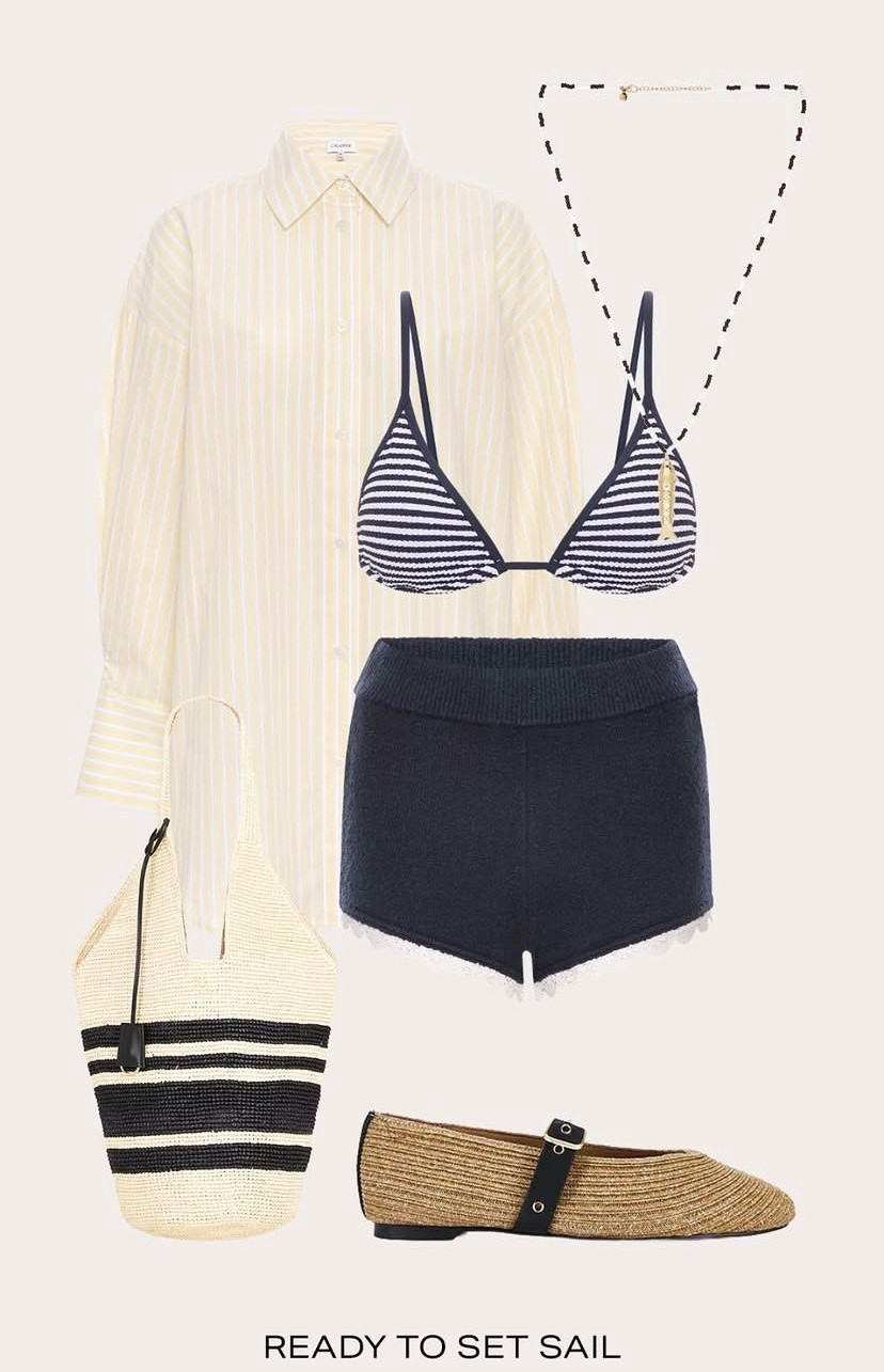 Ready. Set. Sail. ⚓️

#outfit #swim #tote #flats #buttonupshirt preppy Hamptons

#LTKgrwm #LTKootd #LTKSwim