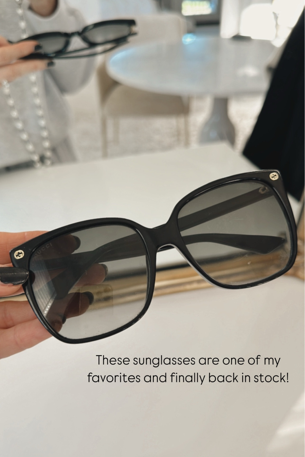 My sunglasses are finally back in stock! These are one of my favorite designer oversized glasses, also linking a budget friendly pair I own and love 

#LTKFindsUnder100 #LTKStyleTip