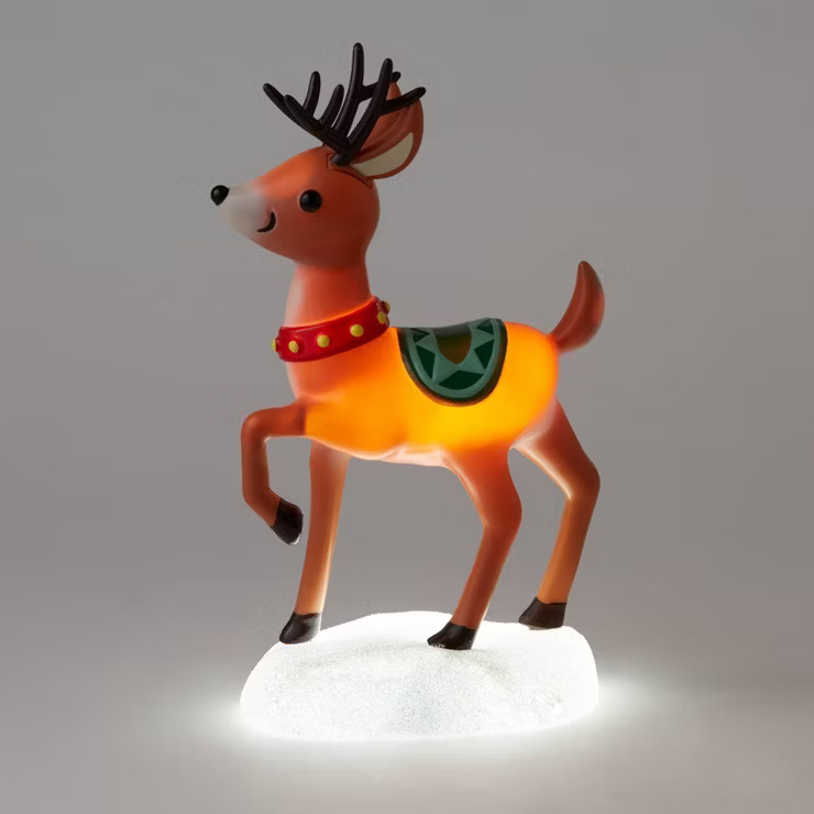 12" Blow Mold Reindeer Decorative Figurine Brown - Wondershop™ | Target