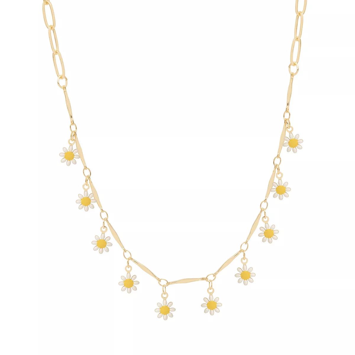 LC Lauren Conrad Gold Tone Daisy Dangle Necklace, Women's, White | Kohl's
