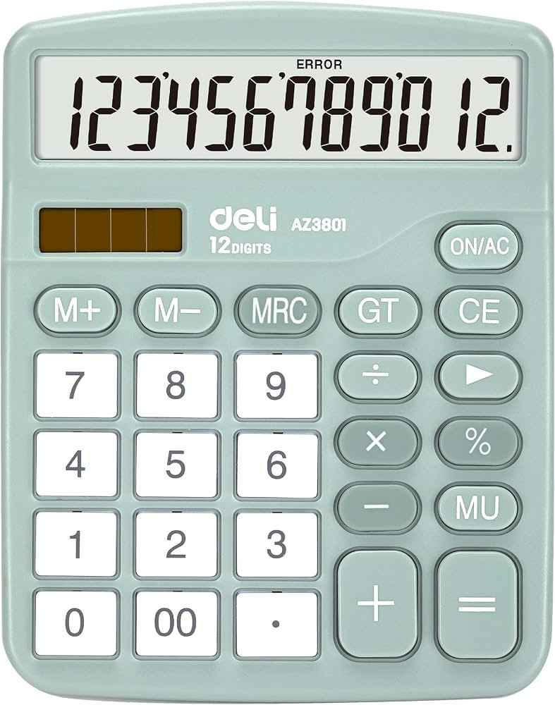 Calculator, Deli Standard Function Desktop Calculators with 12 Digit Large LCD Display and Sensit... | Amazon (US)