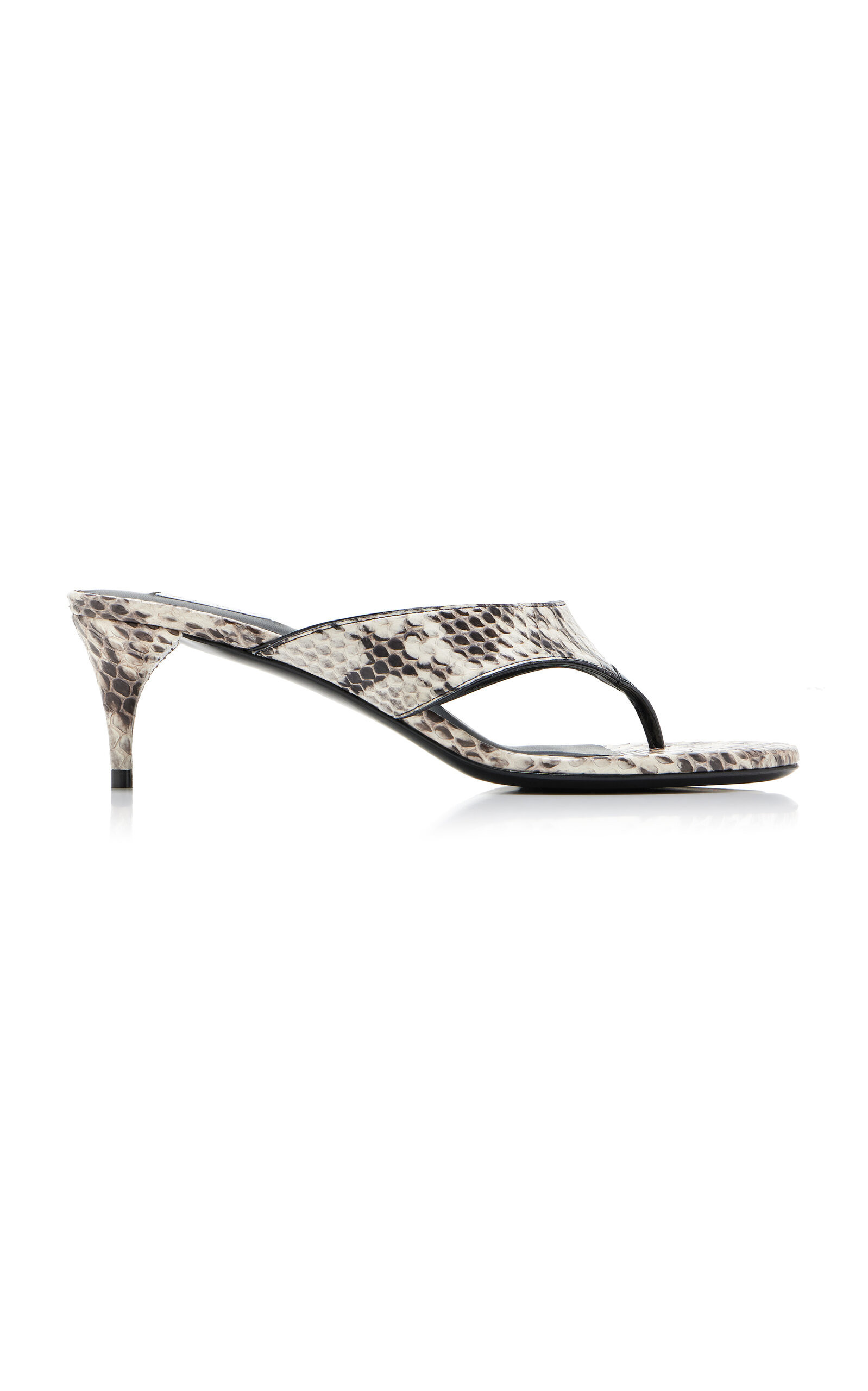 ALAÏA Infradito Snake-Effect Leather Thong Sandals - Moda Operandi | Moda Operandi (Global)