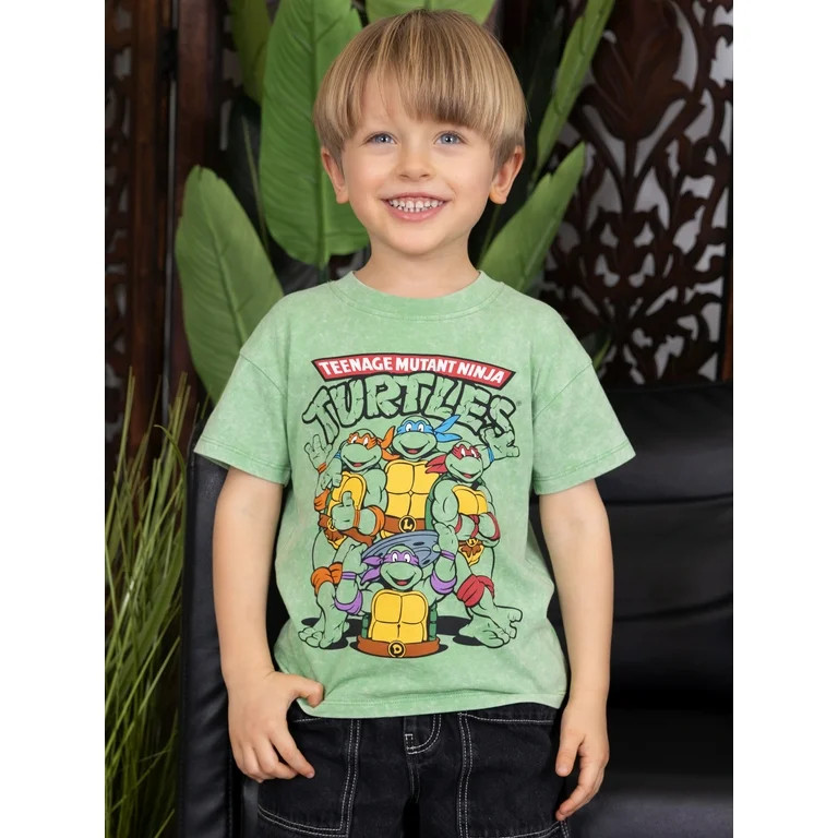 Teenage Mutant Ninja Turtles Toddler Boys Short Sleeve Crewneck T-Shirt, Sizes 12M-5T - Walmart.c... | Walmart (US)