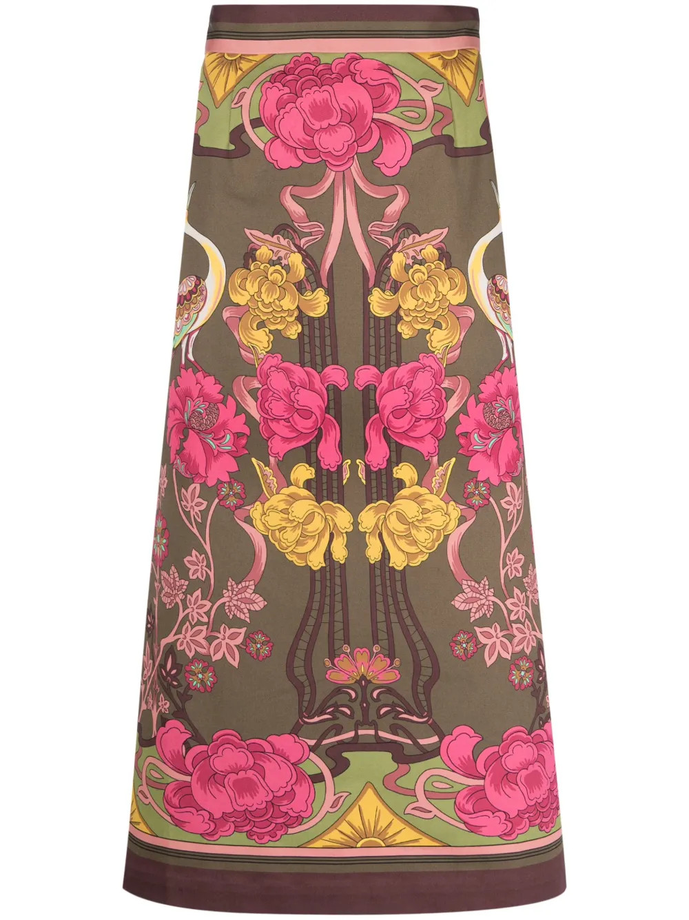 La DoubleJ Baia floral-print Midi Skirt - Farfetch | Farfetch Global