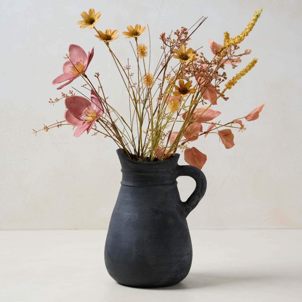 Rustic Black Hand-Made Jug | Magnolia