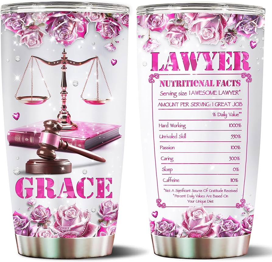 Personalized Female Lawyer Gifts Insulated Stainless Steel Water Bottle With Lid 20oz Travel Mug ... | Amazon (US)