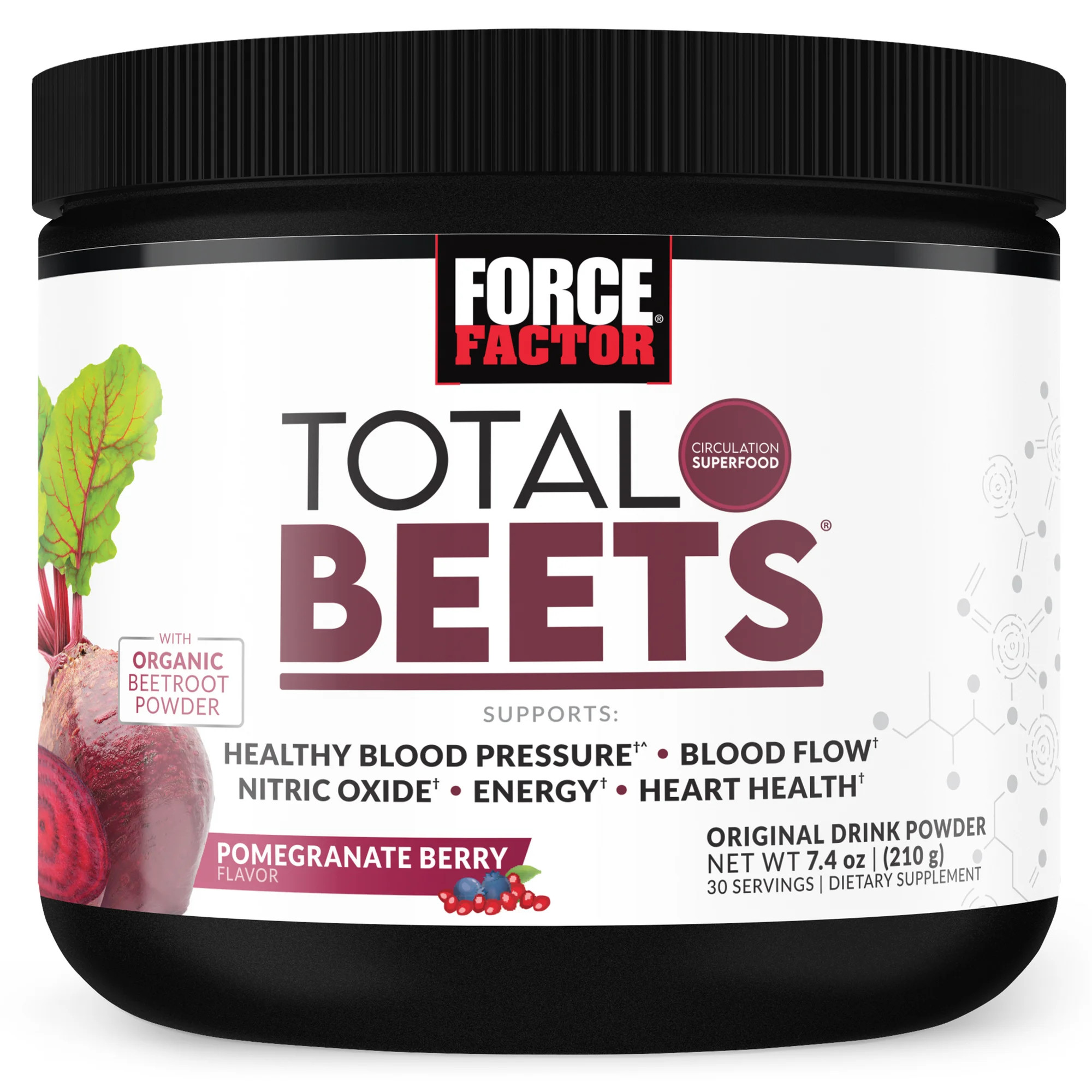 Total Beets, Beetroot Powder Juice Mix Supplement, 30 Servings, By Force Factor | Walmart (US)