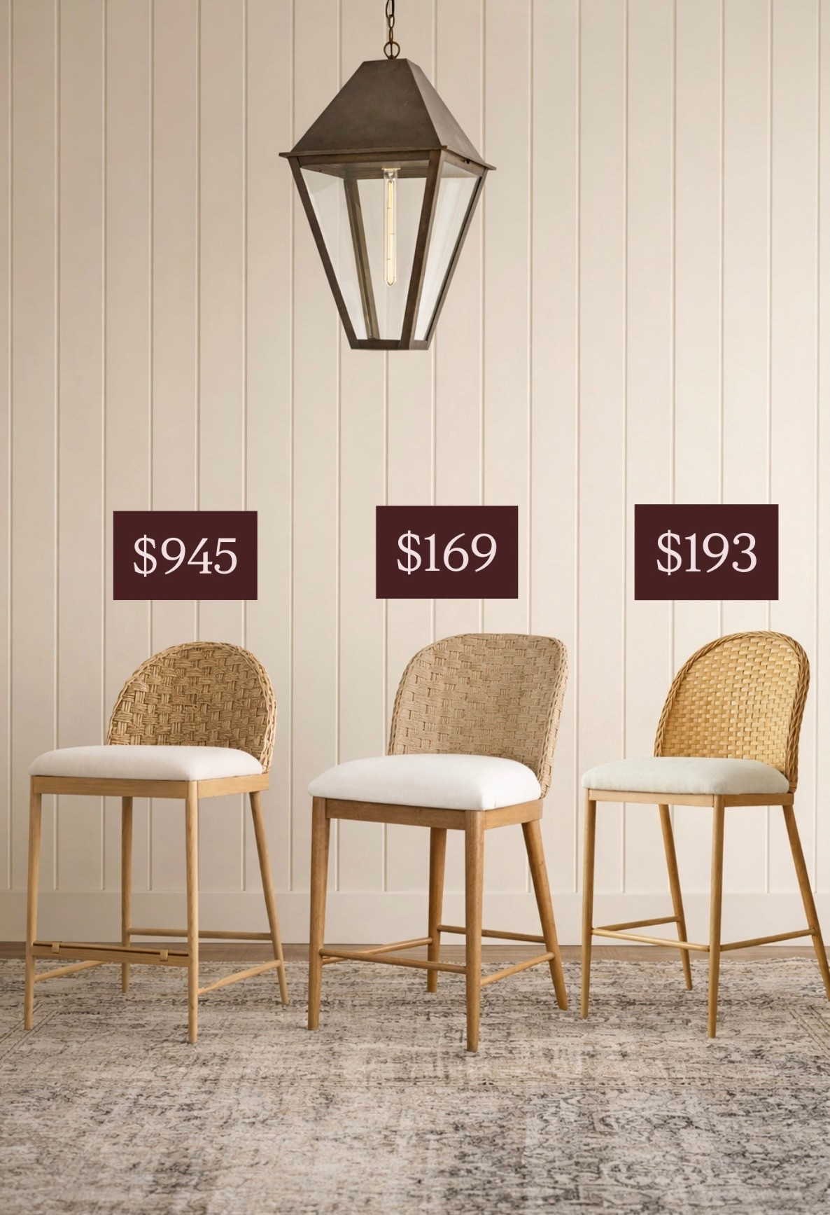 Three similar barstools encounter stools at very different price points McGee and Co. is definitely a splurge and they are really nice, but if that’s not in your budget, I found a mid range and a very affordable option from Walmart and Wayfair

#LTKSaleAlert #LTKHome