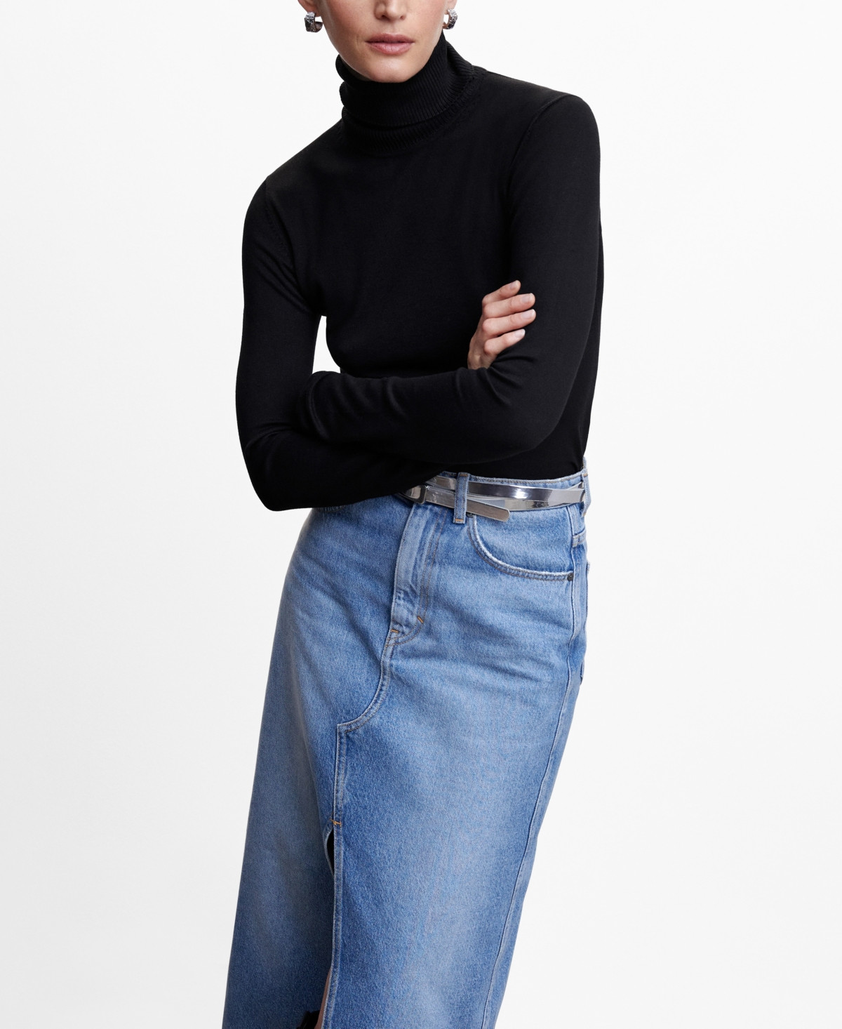 Mango Women's Turtleneck Knitted Sweater | Macys (US)