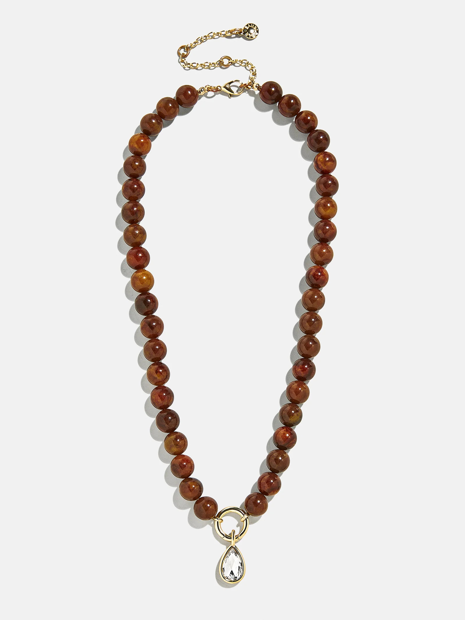 Janette Beaded Ring Necklace - Tiger's Eye | BaubleBar