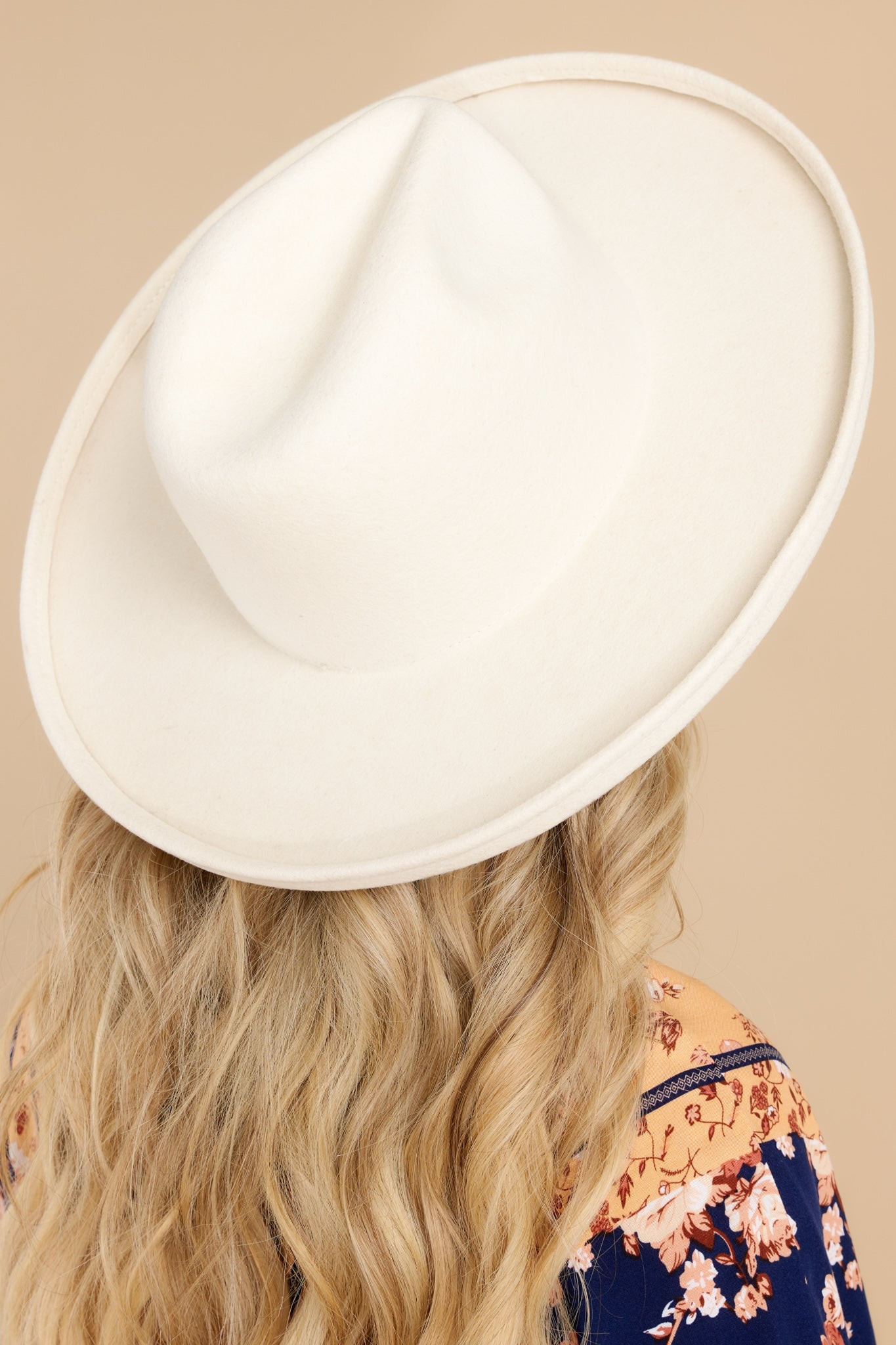 Maude Off White Pencil Brim Hat | Red Dress 