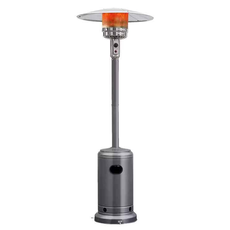 Costway 48000 BTU Propane Patio Heater Standing LP Gas Steel W/ Wheels Grey | Target