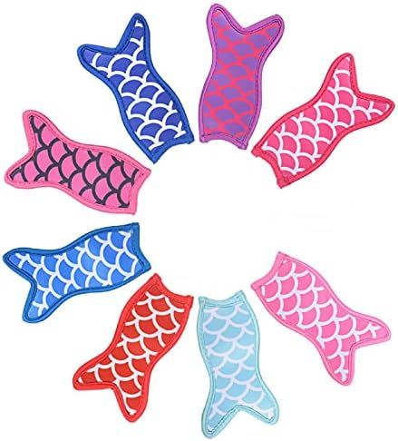 8 Pack Popsicle Holder Bags Mermaid Ice Pop Sleeves Freezer Reusable Popsicle Covers | Amazon (US)