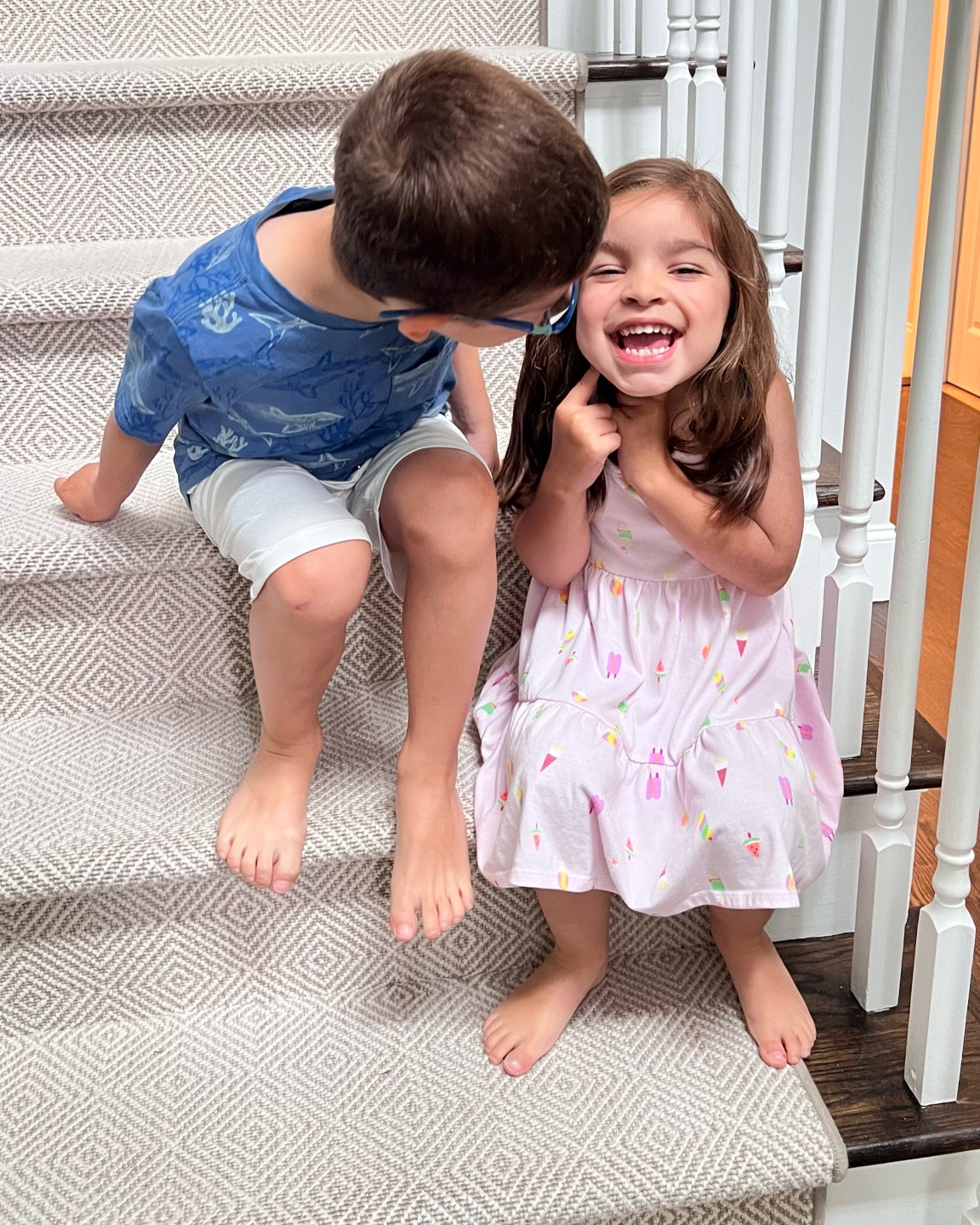 Two siblings being silly! This is Mara’s fav popsicle dress and Jayce’s super cool Shark shirt. Summer outfits! Shark week!! 

#LTKSeasonal #LTKFindsUnder50 #LTKKids