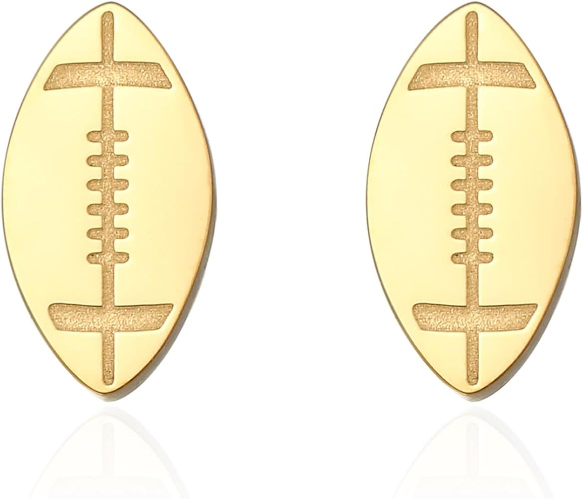 Stainless steel Soccer Ball/Football/Baseball/Basketball Earrings Game Day Studs Sports Gift Coll... | Amazon (US)