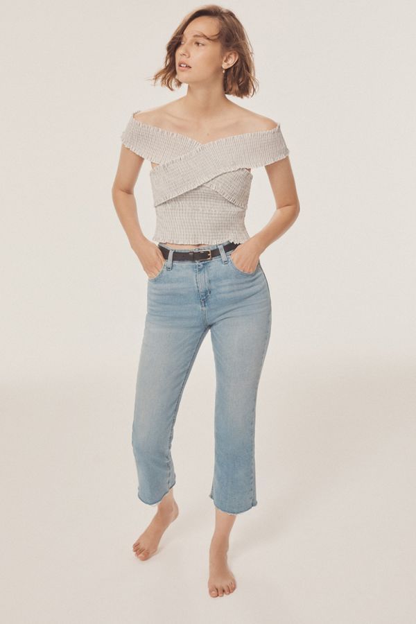 BDG High-Rise Cropped Kick Flare Jean - Light Wash | Urban Outfitters (US and RoW)