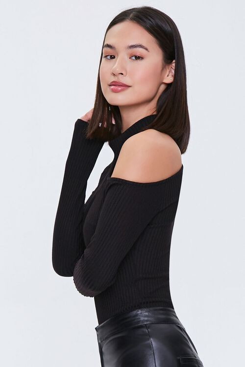 Ribbed Open-Shoulder Bodysuit | Forever 21 (US)