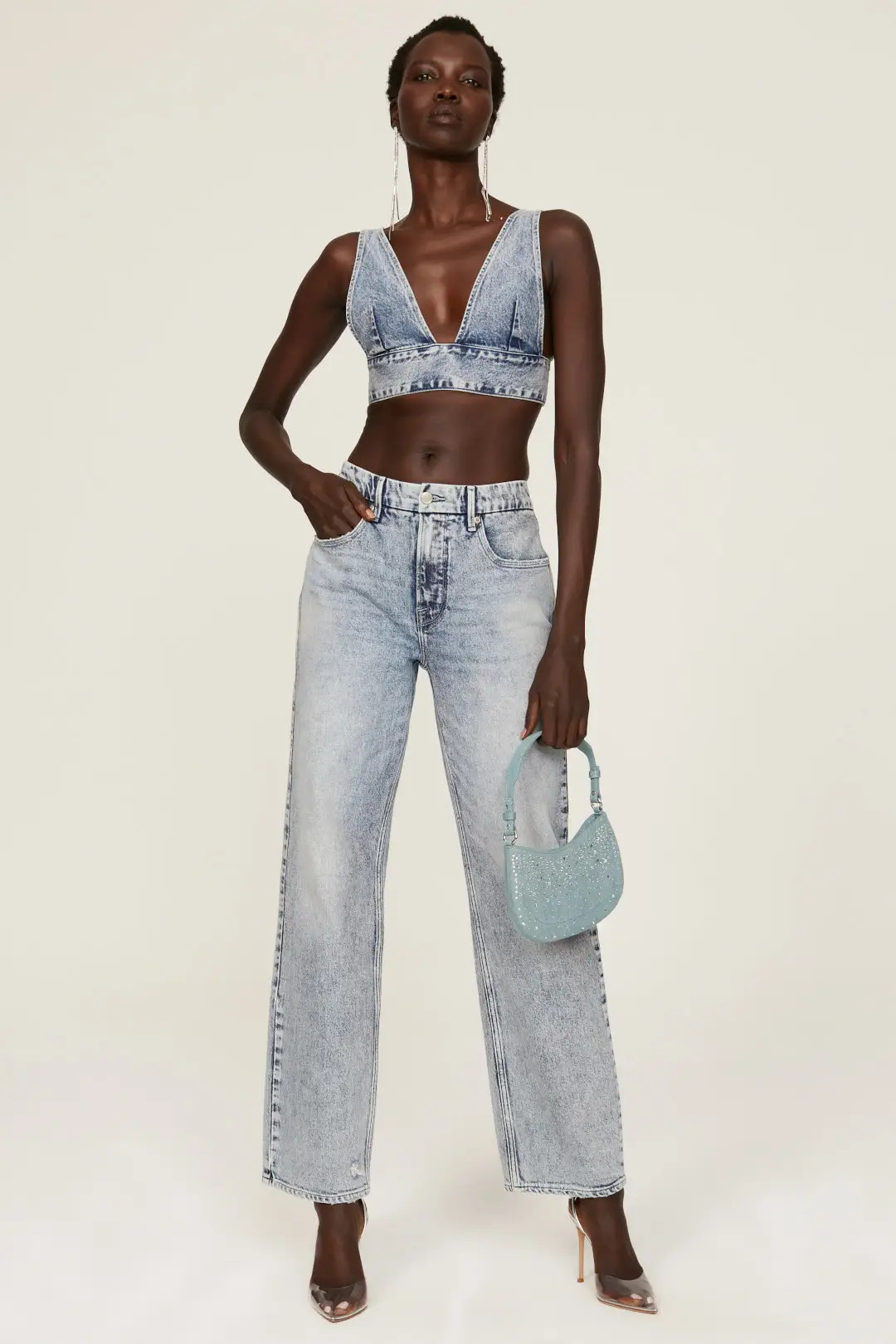Denim Bra | Rent the Runway