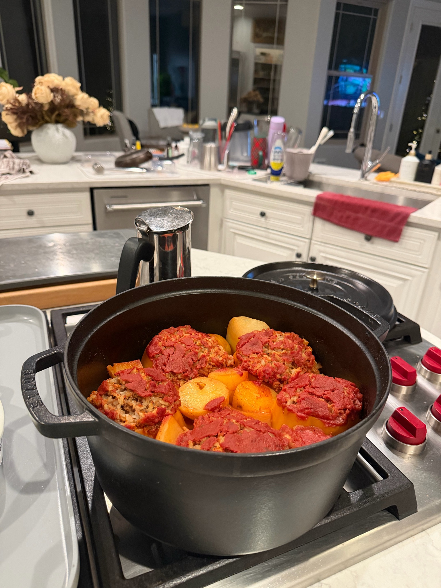 One of my all time favorite purchases has to be this Staub cast iron 7 quart Dutch oven- I use it for everything from baking bread to stuffed bell peppers and casseroles and even soups. And cast iron adds small amounts of necessary iron into your food and is great for those with vitamin deficiencies. 

#LTKdayinmylife #LTKstorytime #LTKHome