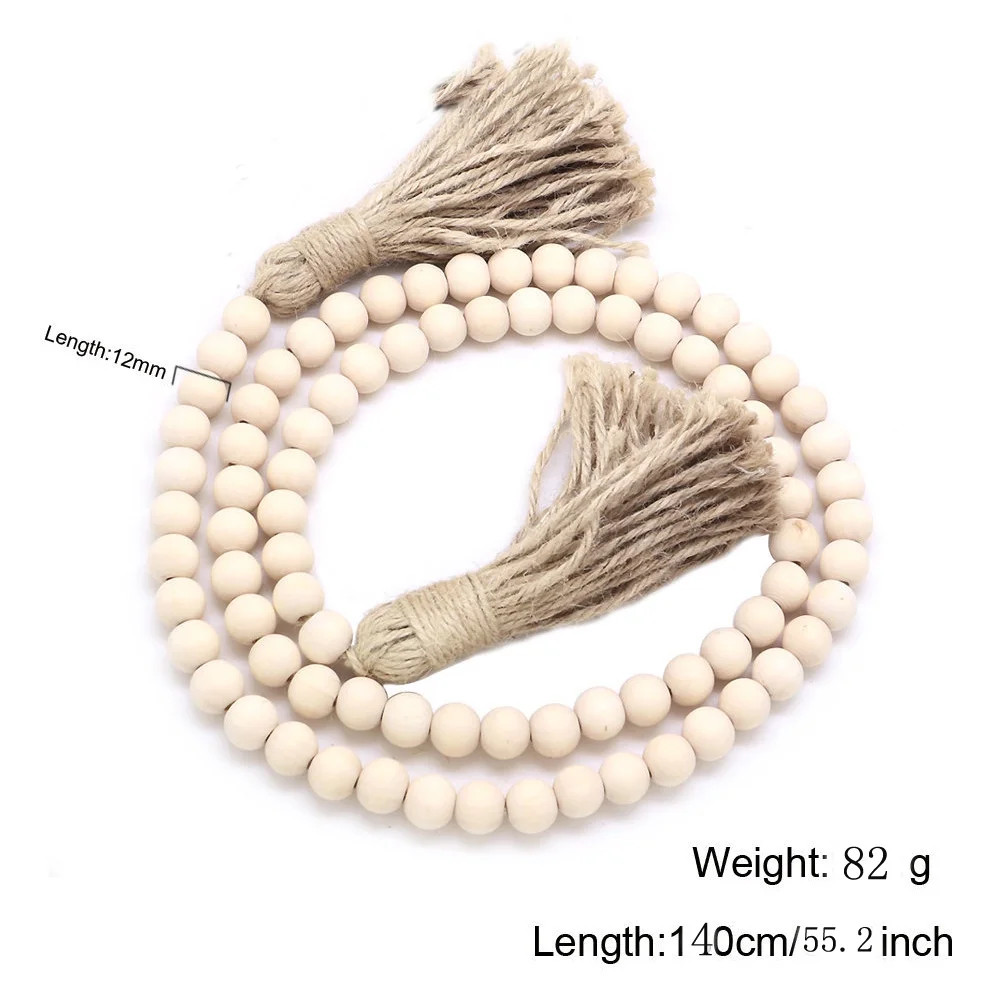 55inch Natural Wood String Beads Decorative Beads 22mm - Walmart.com | Walmart (US)