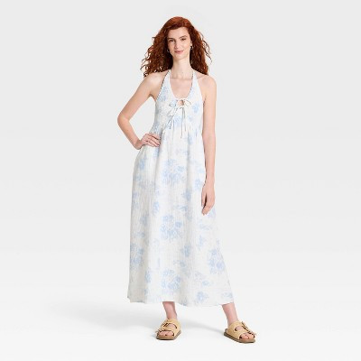 Women's Printed Maxi Sundress - Universal Thread™ Cream S | Target