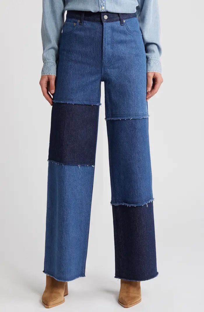 The Getty Patchwork High Waist Jeans | Nordstrom