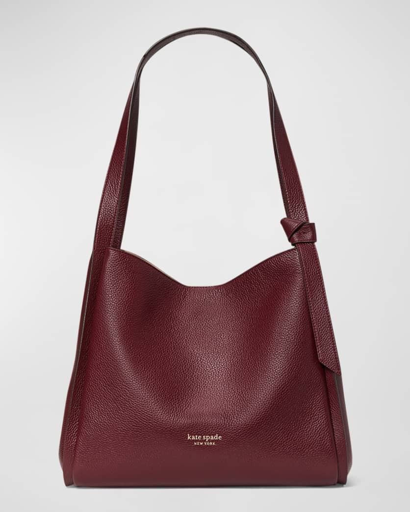 large pebbled leather hobo shoulder bag | Neiman Marcus