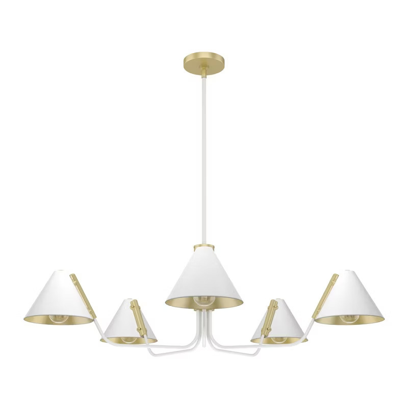 Hunter Fan Company Grove Isle 5 Light Adjustable Height Metallic Chandelier Kitchen Bedroom Entry... | Target