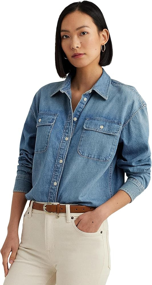 Lauren Ralph Lauren Women's Denim Shirt | Amazon (US)