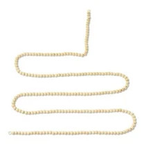 Natural Round Wood Bead Christmas Garland, Beige, 9', by Holiday Time | Walmart (US)