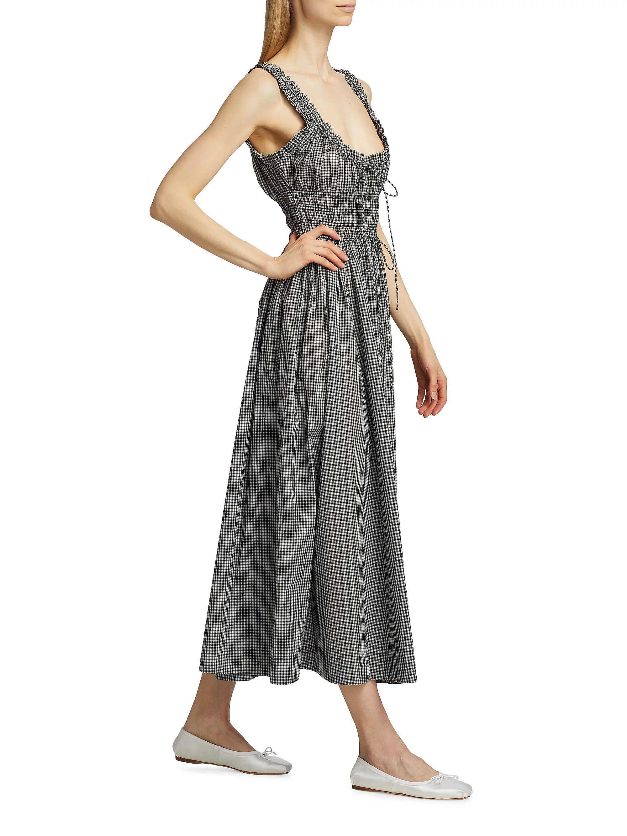 Emmaretta Gingham Midi-Dress | Saks Fifth Avenue