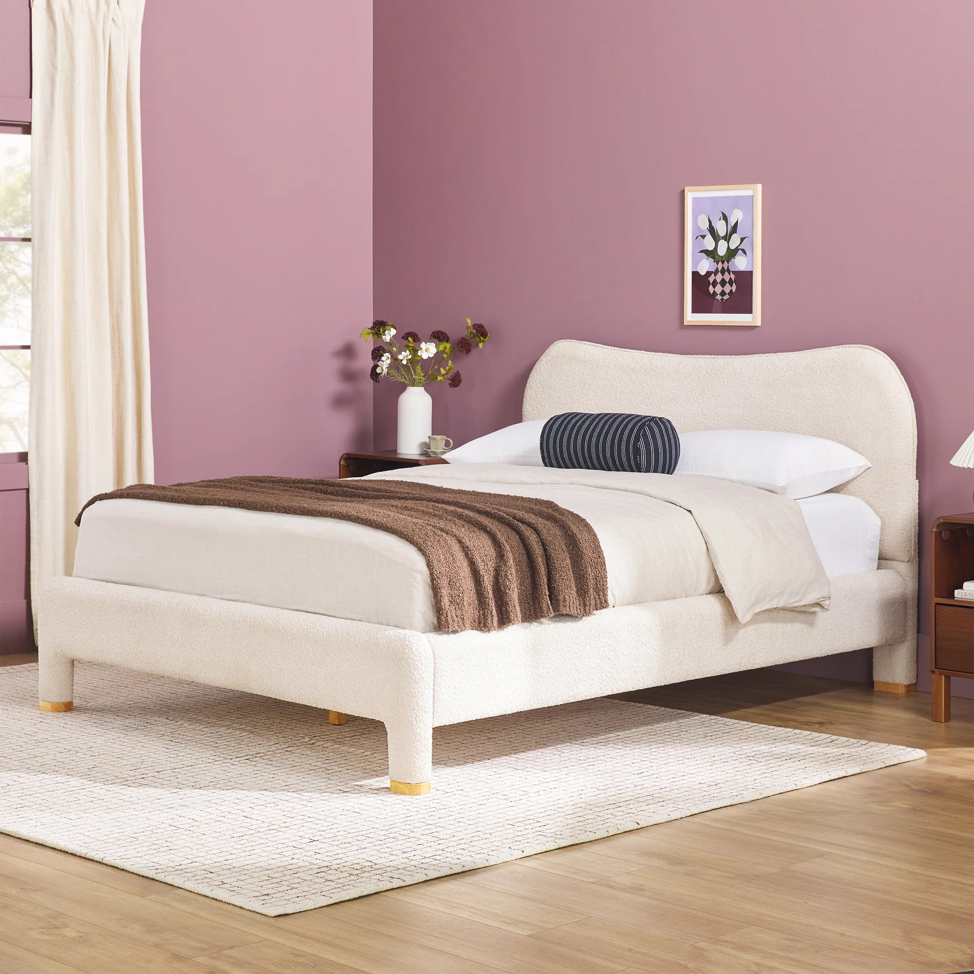 Choquette Modern Curved Upholstered Bed | Wayfair North America