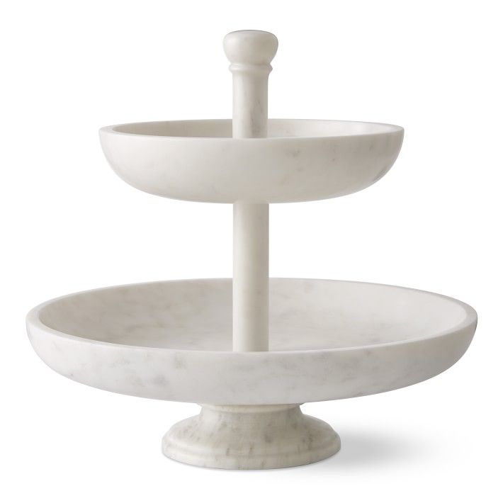 Marble Tiered Fruit Bowl | Williams-Sonoma