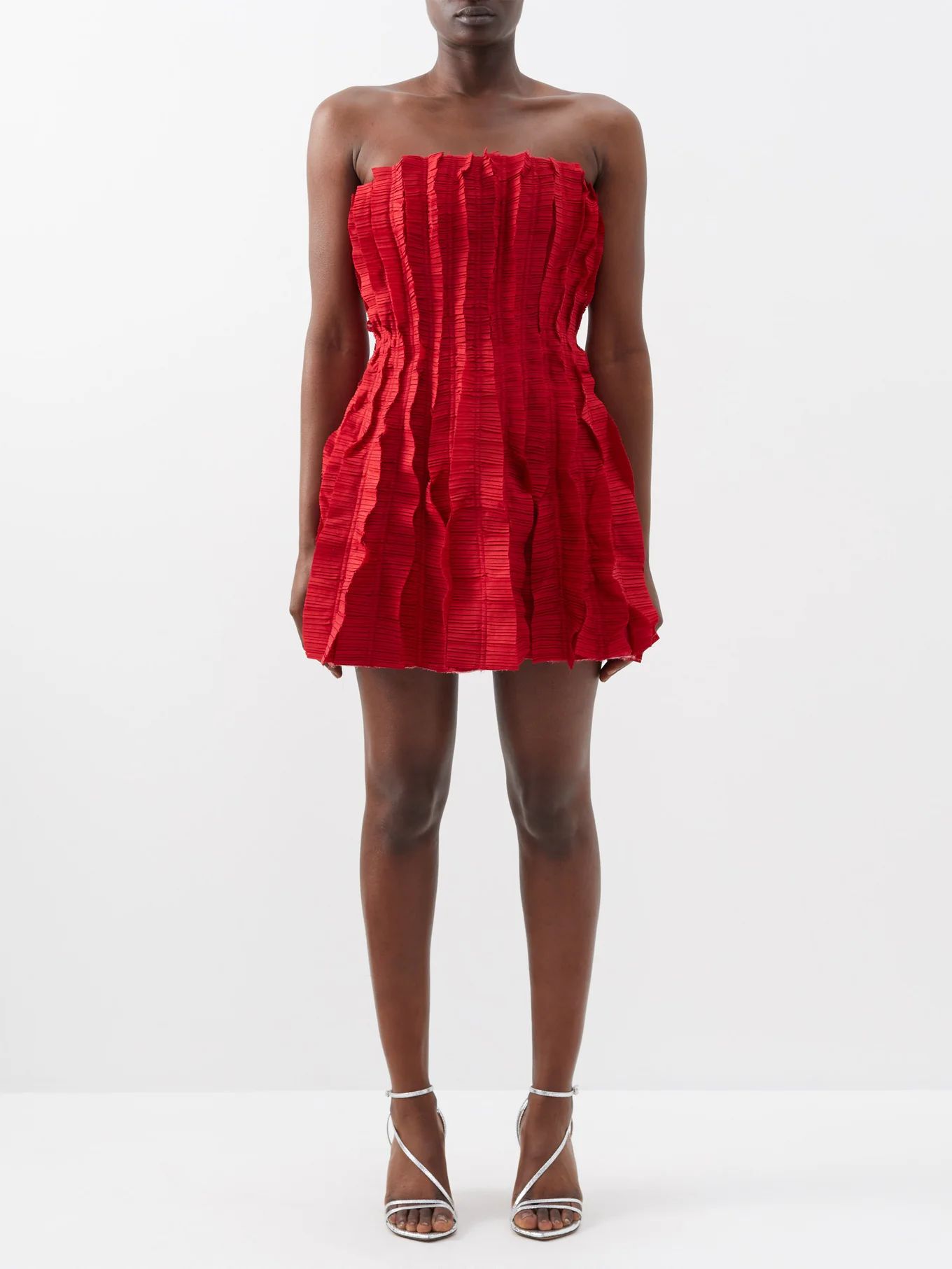 Hybrid ruffled linen-blend mini dress | Aje | Matches (APAC)