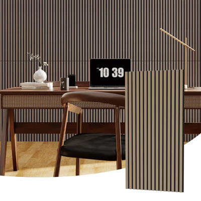COZONY 2-Pack 23.6"x47.2" Fluted Acoustic Wood Slat Panels, 3D Sound Absorbing Wall Decor | Target