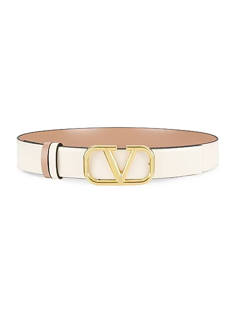 Reversible VLogo Leather Belt | Saks Fifth Avenue